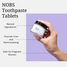 Nano Hydroxyapatite Toothpaste Tablets, Fluoride Free, Plastic Free, Travel Friendly, Remineralizing With NHA - NOBS62 - 查看 2