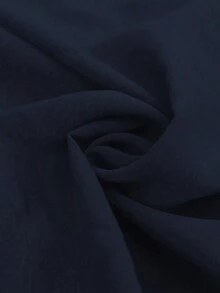 Vestido midi de manga abullonada con escote cruzado, cintura fruncida y espalda retorcida en estilo bohemio occidental casual para primavera/verano de mujer - Azul marino - Ver 8