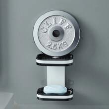 1pc Bathroom Wall Mounted Soap Dish, Double Layer No-Drill Wall Mounted Soap Holder, Self-Draining Soap Rack, Suitable For Soap, Silicone Soap Holder With Drainage Holes, Soap Dish, Soap Rack, Soap Bottle, Cup, Sink Or Countertop Storage Rack, Kitchen Countertop Home Bathroom Decor, Autumn Decor, Back To School Decor - View 7