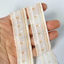 2 Yards Polka Dot Printed Satin Ribbon With Bow Knot, Suitable For Floral Bouquet Decoration, Gift Wrapping, Party Decor, Floral Design, Handmade Bow Tie Gift Ribbon, Smooth Texture, Suitable For Weddings, Holidays, Gift Packaging, Pink Satin Ribbon, Handmade Ribbon Roll, Bow Tie Ribbon, Handmade Ribbon, Elegant Ribbon, Party Favor Ribbon, Decorative Ribbon - 1Pc Yellow - View 3