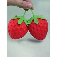 1pc Random Delivery, New Strawberry Tart Soft Squishy - Slow Rebound Stress Relief, Adult, Office & Party Small Gift - Squeeze Toy, Cheese Squishy, Squishy Dumpling, Fidget - New Type Of Strawberry Taba Soft Cotton - View 8