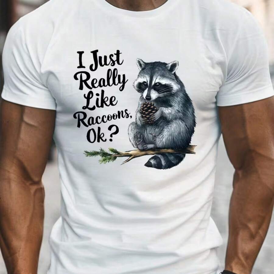 Printed T-Shirt For Men And Women - 白色 - 查看 1