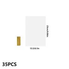35/70 túi bóng kính kèm dây buộc xoắn vàng, túi nhựa OPP trong suốt dùng để trưng bày quà tặng, quà lưu niệm tiệc tùng, quà cưới và quà sinh nhật. - Xem 20