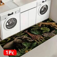 1pc Animal Pattern Printed Linen Kitchen Rug, Carpet, Mat, Bathroom Mat, Doormat, 3D Printed Rectangle, Suitable For Living Room, Bedroom, Hallway, Bathroom, Laundry Room - Polyester Carpet, Indoor Outdoor Home Decor - Multicolor - View 16