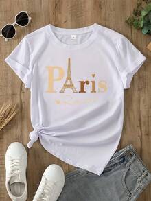 Fashionable T-Shirts For Women - White - View 1
