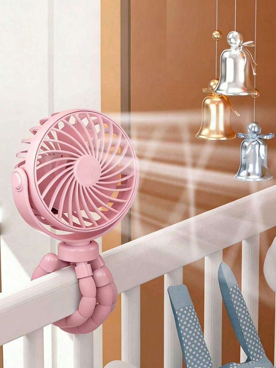 VIXILITOP Portable Mini Electric Fan, Wall-Mounted/Stand/Handheld. With Small Fan, USB Powered, 3-Speed Adjustable, Long Battery Life, Lightweight And Portable. Can Be Placed On Different Stands, Suitable For Various Scenarios. Suitable For Desk, Handheld And Other Uses. An Indispensable Cooling Device For Summer Travel.