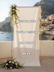 Customized Welcome Banner - Customizable Name/Date/Text, Artistic Font Theme, Suitable For Shower, Retirement, Anniversary Events, Durable Polyester, Minimalist Elegant Banner, Gift For Her/Him, Party Decorations - Multicolor - View 6