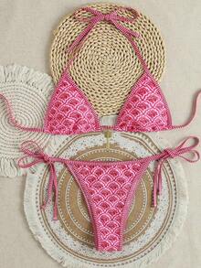 Random Floral Print Bikini Set For Beach Vacation - Rosa 2 - View 1