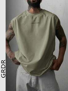 GRDR Men's Summer Casual Sleeveless Round Neck Tank Top - Mint Green - View 4