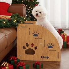 IKCAIYU  Large Size Pet Stairs For Bed/Couch Non-Slip 3 To 5 Step Dog Steps Made Of Sturdy Plywood, With Thickened Safety Rails And Ramp Design, 15" Height For Small/Medium Dogs, Cats And Senior Pets, Pet Stairs/Dog Stairs/Dog Ramp - Multicolor - View 7