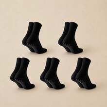 6 đôi tất unisex họa tiết kẻ caro đen trắng, thoải mái, thoáng khí, giảm sốc, co giãn, bền, phù hợp cho thể thao, tập thể dục, chạy bộ, mặc hàng ngày, kỷ niệm World Cup. - Đen và trắng - Xem 10