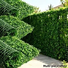 2pcs Artificial Evergreen Ivy Privacy Fence Panels, Realistic Outdoor Faux Green Screens, Easy Installation, All-Weather Durable, Suitable For Balcony Pool Fence, Low Maintenance Year-Round Home Decor, Spring/Summer Fake Plants - Green - View 5
