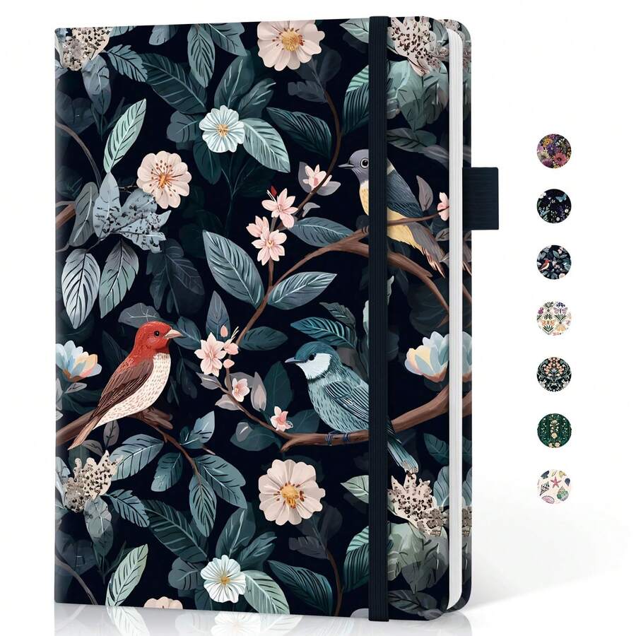 Lined Journal Notebook For Women & Men, Hardcover Leather Journal For Writing, A5 College Ruled Notebook For Work & Note Taking, Perfect For Office School Home Supplies, 160 Pages, Butterfly - H-twilight Serenade - View 1