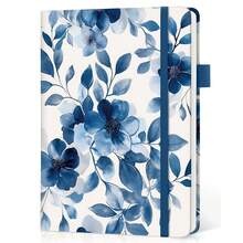 Lined Journal Notebook For Women & Men, Hardcover Leather Journal For Writing, A5 College Ruled Notebook For Work & Note Taking, Perfect For Office School Home Supplies, 160 Pages, Butterfly - J-watercolor Petal - View 1