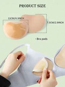 vfvQueen 2pcs Soft Breathable Self-Adhesive Breast Pads, Comfortable Padding To Enhance Bust Shape, Suitable For Sports, Yoga, Party, Backless Dress, Swimwear - Multicolor - View 3