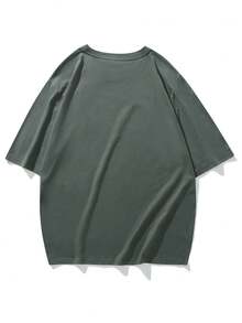 Camiseta de Manga Corta para Hombre 100% Algodón Puro, Estilo Casual y Deportivo de Moda Urbana, Nuevo Estilo de Verano - Negro - Ver 2