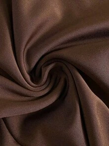 2026 Conjunto de traje de baño tipo tankini de 3 piezas de unicolor, con diseño de tirantes anchos y soporte con aros, estilo de playa de moda, perfecto para vacaciones en la playa y fiestas en la piscina durante el verano - Marrón Chocolate - Ver 8