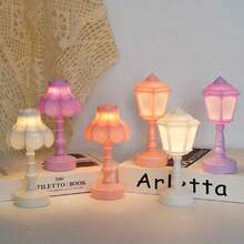 1pc Street Lamp Design LED Mini Table Lamp, Desktop Glowing Decorative Ornament, Children's Bedroom Bedside Night Light, Living Room Decorative Night Light, Desktop Decorative Mini Night Light - Huang Guang - View 2