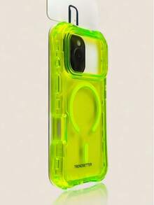 1 chiếc ốp lưng điện thoại từ tính chống rơi 2 trong 1 mỏng, phát quang, tương thích với iPhone 17 Air 16 15 14 13 12 11 Pro Max Plus, hỗ trợ sạc không dây. - Màu xanh huỳnh quang - Xem 1