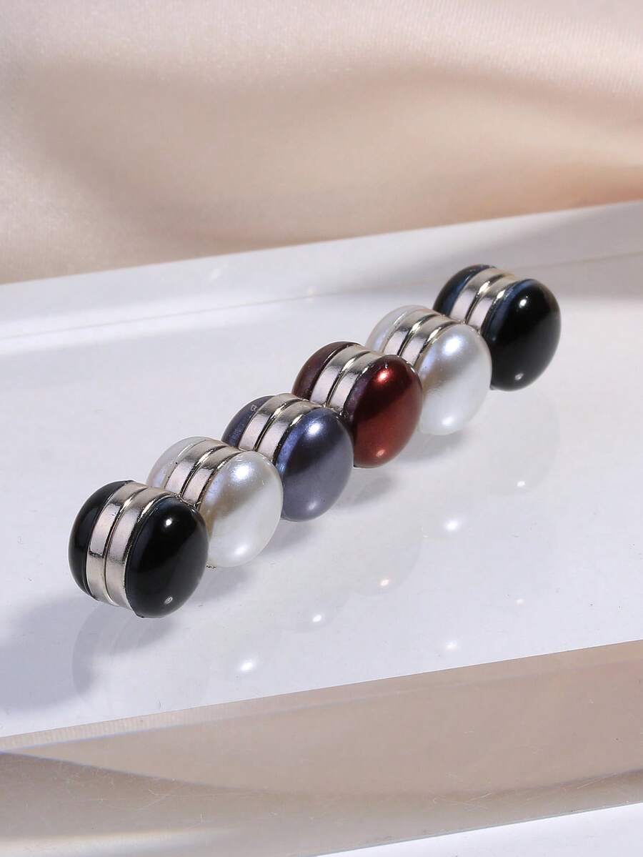 6pcs Middle Eastern Muslim Magnetic Invisible Anti-Slip Scarf Clips, Hijab Pins, Brooch Accessories - Multicolor - View 1