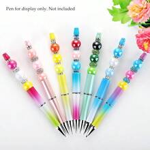 290pcs Beads For Pens, 14mm Focal Beads Pen Making Kit For Keychains Beadable Pens, Rainbow Chunky Bubblegum Acrylic Beads With Rhinestone Rondelle Spacer Bead For DIY Craft Supplies - #2 14mm + #2 Hạt acrylic - Xem 4