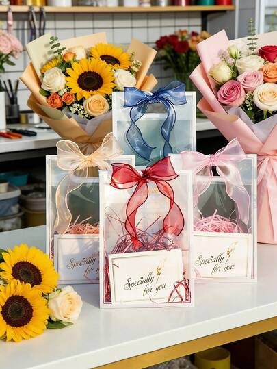 1/5/10/20/30pcs Christmas Gift Bags, Wedding Candy Boxes Handbag, Gift Bags, Lunch Bags, Christmas Gift Bags, Valentine's Day Gift Bags, Mother's Day Gift Bags, Jewelry Store Bags, Bridesmaid Gift Bags, Gift Packaging Bags, Cute Reusable Shopping Bags, Valentine's Day Heart-Shaped Ladies Handbag