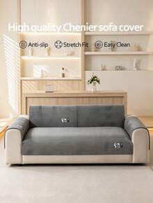 1 vỏ đệm sofa dùng được cả bốn mùa, kiểu dáng hiện đại tối giản, chống trượt, chống bụi và có thể giặt, mềm mại và không phai màu, thân thiện với thú cưng, phù hợp với sofa hình chữ L và sofa 1/2/3/4 chỗ ngồi, thích hợp cho phòng ngủ, văn phòng, phòng khách. - Màu Xám nhạt - Xem 7