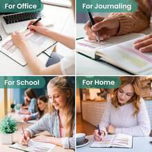 Cuaderno de diario con líneas para mujeres y hombres, cuaderno de cuero con tapa dura para escribir, cuaderno de rayas universitarias A5 para el trabajo y tomar notas, perfecto para suministros de oficina, escuela y hogar, 160 páginas, mariposa - Vals Botánico J - Ver 6