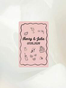 Bộ bài tây tùy chỉnh, văn bản cá nhân hóa, quà tặng đám cưới độc đáo, quà tặng gia đình, sổ lưu niệm thay thế cho khách mời đám cưới, bộ bài tây. - Nhiều màu - Xem 18