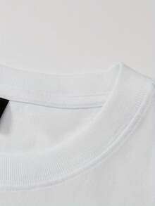 Men's T-Shirt, 100% Printed, Comfortable And Simple, Solid Color, Casual Style - White - View 3