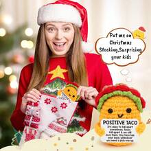This Soft Handmade Crocheted Mexican Tortilla Can Bring Us Smiles, Happiness And Encouragement. It Is A Happy Companion That Can Help Improve Your Mood And Spread Smiles. It Makes A Wonderful Birthday Gift For Adults, Girls, Boys, Teens And Children. - Multicolor - View 3