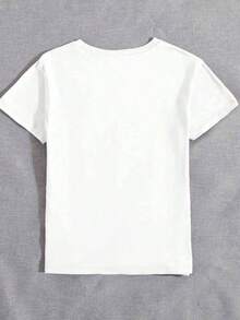 Camiseta de mujer moderna, informal, para fiestas y para estar en casa, 100% algodón, corte holgado..corteholgado.SloganGraphicTeeGraphicTeesWomenTops-VintageStreetStyleUnisexLooseCottonShortSleeveCrewNeckT-Shirtblusasparadamacasuales - Blanco - Ver 2
