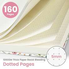Lined Journal Notebook For Women & Men, Hardcover Leather Journal For Writing, A5 College Ruled Notebook For Work & Note Taking, Perfect For Office School Home Supplies, 160 Pages, Garden - A-garden - View 8