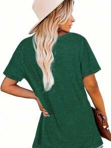 3 Camisetas de Algodón Estampadas a Doble Cara, Cómodas, Elegantes con Diseño Minimalista, Casuales y Versátiles, Estilo INS con Diseño de Cangrejo en el Pecho, Camisetas Vintage, Camisetas Gráficas Streetwear|Moda Urbana Local de Primavera/Verano||Uso Casual Diario Primavera Verano Moderno Moldeador|Conjunto de verano para mujer, ropa para vacaciones|Blusas elegantes para mujer, ropa de primavera, blusas de verano. - Blanco - Ver 8