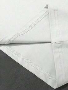 Camiseta de manga corta de verano casual con cuello redondo y estampado de letras para hombre ITQM - Blanco - Ver 3