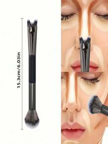 U-Shaped Nose Contour Makeup Brush - Dual-Ended Nose Shadow & Highlight Brush, U-Shaped Handle Design, Ergonomic Grip, Soft Bristles, Precisely Sculpt Nose Contours - 1 - View 7