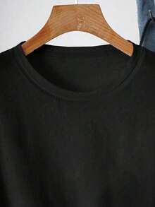 Camiseta casual de cuello redondo de manga corta con estampado de retrato, ropa de mujer para primavera/verano,playeras de mujer,shirt women,mexico - Banco - Ver 9