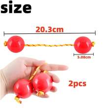 1 Pair Sand Egg Asalato African Shakers Rhythm Fingertip Abs Sand Ball For Kashaka Instrument Adults Beginners Accessories - 紅色 - 查看 2