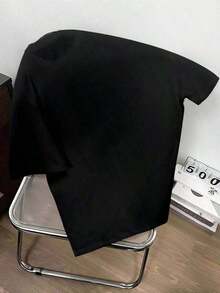 Camiseta redonda para hombre de estampado geométrico - Negro - Ver 2