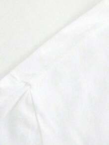 Camiseta de mezclilla para mujer con estampado de diamantes y perlas, elegante, informal para oficina, suave y agradable al tacto, cuello redondo, manga regular, para todas las estaciones. - Blanco - Ver 5