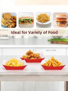 20/10/PCS/Colorful 2lb Paper Food Trays/Boat Trays, Paper Food Containers, Edible Packaging Boxes, For Corn Chips, Hot Dogs, Snacks... - Multi-color [Small Size] - View 11