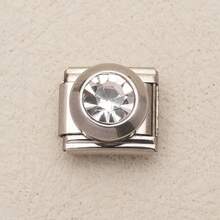 1pc Multi-Color Stainless Steel Bracelet Accessory With Large Round Pendant, Suitable For DIY Handmade Bracelets, Necklaces And Other Jewelry, Freely Combinable To Perfectly Match Various Outfits - Multicolor - View 3