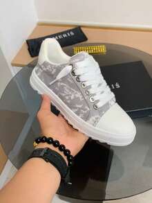 Giày thể thao đa năng Numeris Unisex, đế dày giúp tăng chiều cao, giày vải canvas cổ điển thời trang cho cặp đôi mùa thu/đông. - Nhiều màu - Xem 6