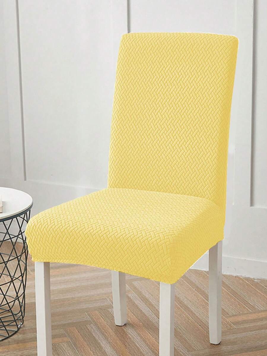 1pc/4pcs/6pcs Abstract Pattern Solid Color L-Shaped Chair Cover, Home Dust-Proof Elastic One-Piece Universal Chair Cover, Nordic Modern Minimalist Style, Suitable For Living Room, Dining Room, Bedroom Home Decor