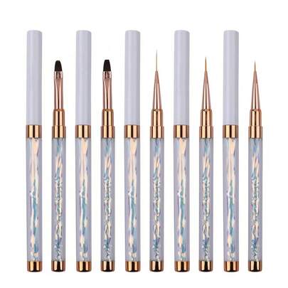 Bộ 5 bút vẽ móng nghệ thuật laser pha lê, cọ vẽ móng ombre gradient dành cho thợ làm móng.
