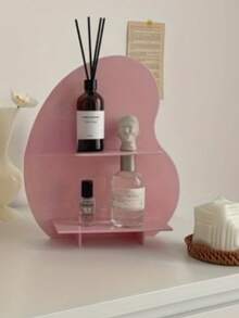Hộp đựng đồ để bàn 2 tầng bằng acrylic sang trọng - Trưng bày nghệ thuật cho mỹ phẩm, nước hoa và tinh dầu thơm - Trắng/Đen - Nhiều màu - Xem 2