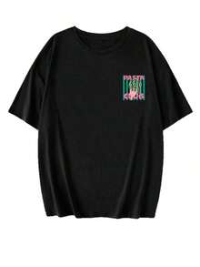 Women's Casual White Summer T-Shirts For Women - Black - View 6