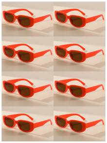 1 Pair/20 Pairs Retro Square Glasses, Black & White, Unisex Eyewear For Party Wedding And Sports Event - Multicolor - View 22