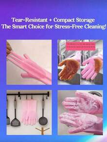 1 đôi găng tay cao su latex siêu dài và dày, chống trơn trượt, chống thấm nước, chống mài mòn, thích hợp cho việc dọn dẹp nhà bếp, chăm sóc thú cưng, rửa xe, làm vườn, sơn sửa, bảo vệ tay. - Xem 5