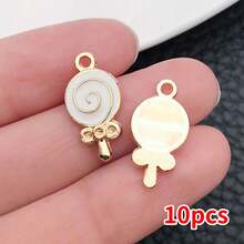 10/50个彩色可爱甜美珐琅锌合金吊坠,可用于DIY手链、项链、耳环,夏季派对情人节礼物珠宝配饰 - 彩色 - 查看 11